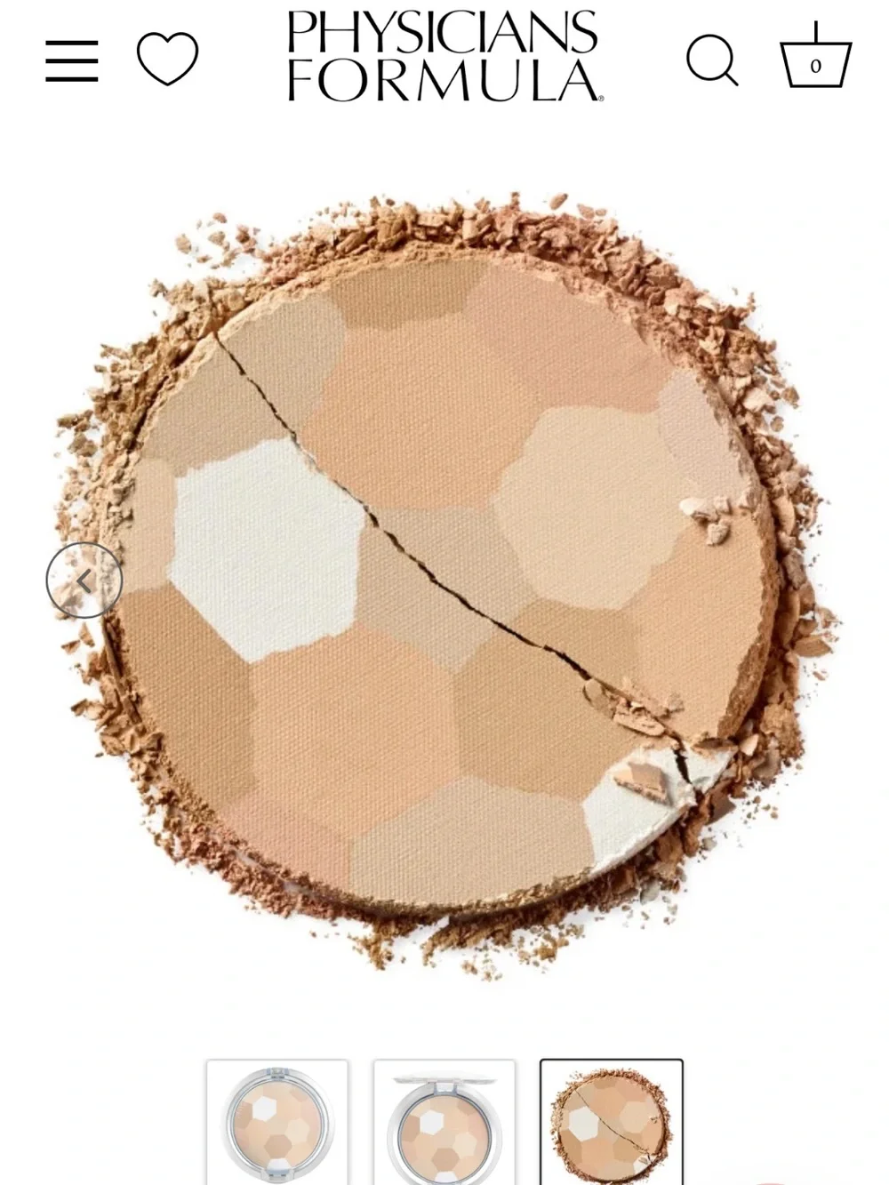 Physicians Formula Multi-Colored Pressed Powder Compact, Buff 2715, NEW in box!